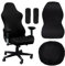 Cimvidi Funda para Silla de Gaming y Oficina - Elástica, Lavable, con Reposabrazos/Respaldo - para Ordenador, Giratoria - Color Negro