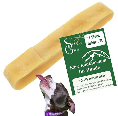 Stanley Gibbs Premium Kaukäse für Hunde : Yak Käse Hund, Käsestangen - Langer Kauspaß, Käseknochen - Gesund und Natürlich, Robust und Strapazierfähig, Lecker (Größe XL, 1er-Pack)