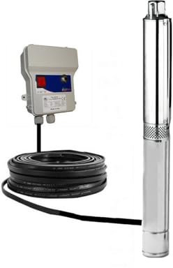 ELETTROPOMPA POMPA SOMMERSA SB3 EBARA 3 PER POZZI HP0.5-1 V230 MONOFASE (HP1 - LTMIN 45+10 METRI + BOX)