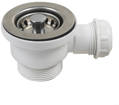 Tappo filtro per lavello da cucina, in acciaio , diametro di scarico 70 mm, per apertura lavello 47-52 mm, tappo di scarico