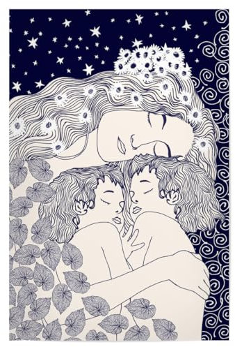 artboxONE Poster 60x40 cm Für Kinder Mutter und Zwillinge - Bild klimt-darstellung