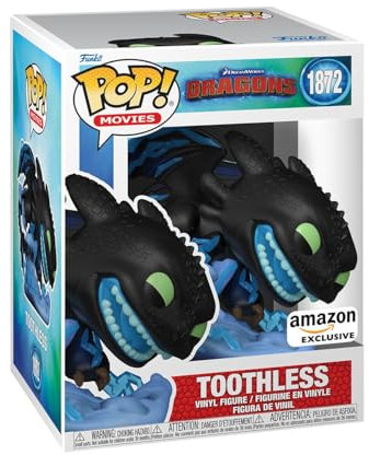 Funko Pop! Premium: How To Train Your Dragon - Toothless with Lightning - Exclusiva Amazon - Figura de Vinilo Coleccionable - Idea de Regalo - Mercancia Oficial - Juguetes para Niños y Adultos