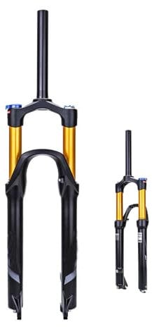 Hapihom 26/27.5/29 Mountainbike Air Suspension Fork, Adjustable Bicycle Boost Fork, 120mm Aluminium Alloy Fork Suspension Lock, Mountain Bike Fork Rebound Adjustment, Air Supension Front Fork 29