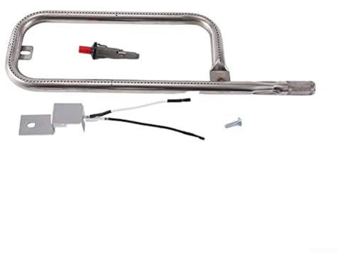 60040 Brenner Grill Brenner Rohr mit 80462 für Zündung für We-ber Q100 Q120 Q1000 Gasgrill, Brennerrohr Ersatzteile