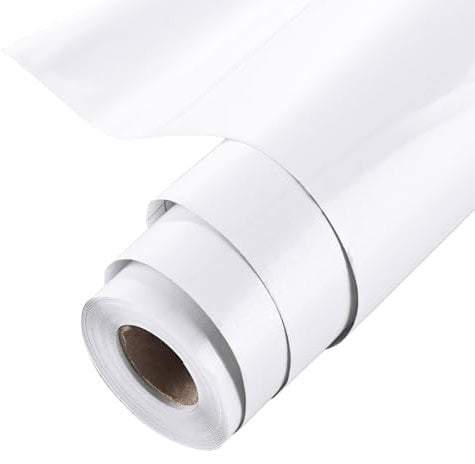 Aselected Glitter White, Self Adhesive Wallpaper 40CMx10M Sticky Back Plastic Self Adhesive Wallpaper, Peel and Stick Contact Paper Vinyl Film Decor Removable Waterproof Furniture Sticker