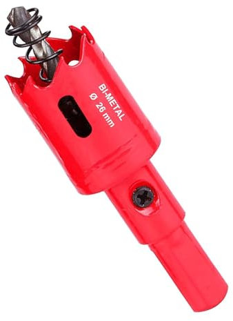 NIYATA 26MM HSS Bi-Metal Hole Saw,Hole Saw Hole Cutter,for Stainless Steel,Wood,Aluminium,Iron Sheet,Pipe Plastic,Druable and Strong,Sharp(Red)