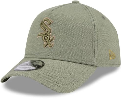 New Era A-Frame Trucker Leinen Cap - Chicago White Sox Oliv