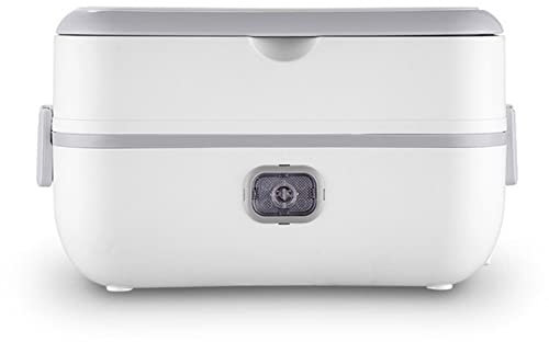 lvifloae Automatisches Kochen, elektrische Lunchbox, elektrische Lunchbox, tragbare, isolierte Lunchbox, Dampfzirkulation, Heizband, Anti-Trocken-Brennfunktion, zum Kochen von Speisen im (EU Plug)