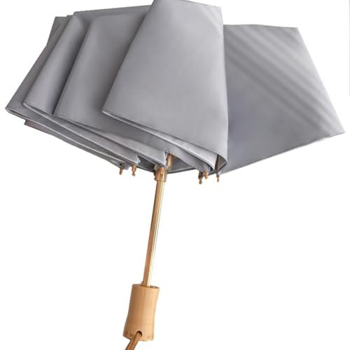 MILUZD Sombrilla de goma negra de doble capa de protección solar profesional UV para mujer, A