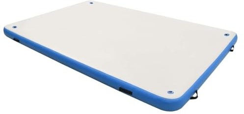 Furniture Select Aufblasbares Schwimmdeck, Blau und Weiß, 300 x 200 x 15 cm
