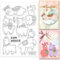 GLOBLELAND Stempel Mit Alpaka „Happy Birthday“ Geschenkbox Transparente Silikonstempel Siegel Mit Cartoon Tieren Transparente Stempel Für Selbstgemachte Scrapbooking Erstellen