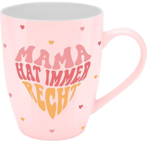 GRUSS & CO Becher mit Motiv Mama | Tasse mit Spruch, New Bone China Porzellan, 35 cl, mit Geschenkbaderole | lustiges Geschenk, Geburtstag | 74195