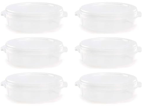 Tradineur - Pack de 6 Fiambreras para Tortillas - Fabricado en plástico - Capacidad de 3 litros - Apto para microondas y lavavajillas - 8,5 x 30 x 27,5 cm