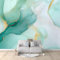 Fotomurales no tejido Textura De Mármol Verde 350x256 cm Papel Pintado Decoración de Pared Murales póster efecto 3D, Decorativos Murales para Dormitorio Salón TV Pared
