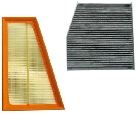 VHJIO Set Filtro Aria Auto OEM 2700940004 2468300018 for Mercedes Benz Classe B W246 2nd 2011-2014-2018 B180 B200 B180CDI B180d B200d Filtri abitacolo(AIT Filter 2 Set)