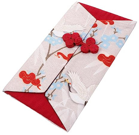 EXCEART 1 Stück Roter Umschlag Im Chinesischen Stil Tipp Aufbewahrungstasche Stichworte Lagerung Groß Rotes Paket Beutel Roter Umschlag Des Neuen Jahres Geldtasche Geldumschlag Die Seide