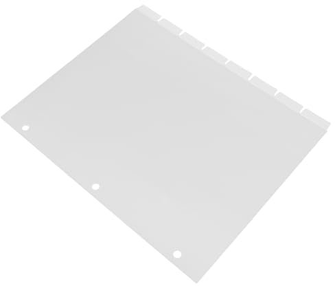 Housoutil 8 Blatt Seitersatz Ersetzen Trennstreifen Ordnertrenner Notizbuch-papierteiler Teilen Der Registerkarten Ordnerteiler Aus Kunststoff Bindemittel-separatoren Pp Transparent