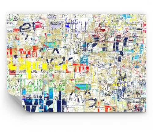 ARTTOR Fotomural 100x70 cm Papel Pintado Abstracto Arte - 2907 - WF3 | Calle Pintada Muro Premium Canvas Papel pintado de vinilo tejido no tejido Decoración de Pared Salón Moderno ARTTOR
