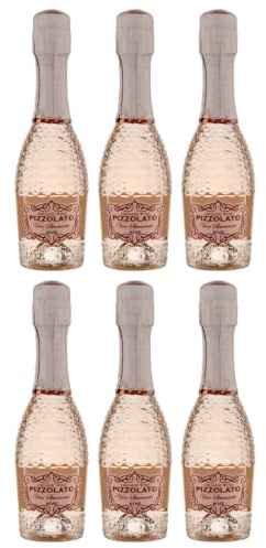 Cantina Pizzolato M-USE Rosé Spumante Mini Sekt extra trocken BIO Italien inkl. FeinWert E-Book (6 x 0.20 l)
