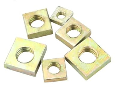 Dadi quadrati in acciaio inossidabile, Dadi quadrati sottili DIN562 M3-M6 zincati, confezione da 50(M6 50PCS)