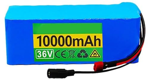 36V 10Ah E-Bike Pedelec Akku, Fahrrad Akkupack 36V 10S2P Eingebauter BMS Wasserdichter PVC-Akku Elektro-Fahrrad Batterie Für 50W-350W Motor Mit Ladegerät