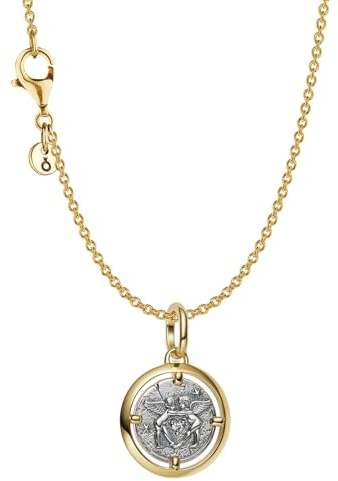 PANDORA Damen Schmuck-Set Kette mit Anhänger Amor Goldfarben 21205 | romantisches Geschenk-Set mit Halskette und Engel-Charm für Frauen Bundle