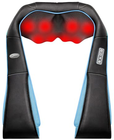 Neck Massager with Heat, Fathers Day Gift, Neck Massage for Neck Pain, Deep Tissue 3D Kneading, Shiatsu and Back Massager for Pain Relief, Shoulder/Foot/Leg Massager,at Home/Car, Gifts for Men Women