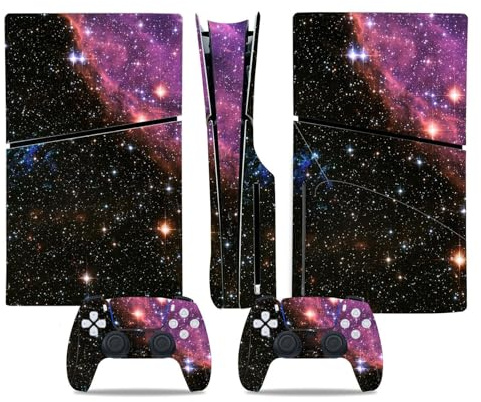Sans Résidus Pour PS5 Slim Skin Disc Edition & Pour Digital Console Et Contrôleur Vinyl Cover Skins Wraps Scratch Resistant Compatible 45128 Autocollant Protection Premium Peau(Digital Edition)