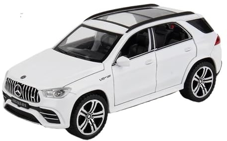 LXGLYLOU Metall Skala Replik Für Mercedes Benz GLE 63S 1 32 Metall Auto Sound & Licht Modell Home Fashion Dekoration Geburtstag Geschenk Hobbys Fahrzeuge Spiele Set(White)