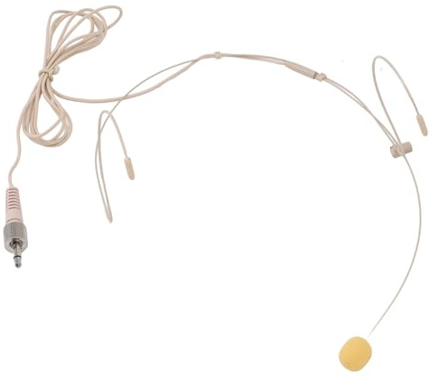 Julihai Headset-Mikrofon, Leistungsstarkes, Hochempfindliches, Klares Klang-Dual-Ohr-Hänge-Ohrhörer mit 3,5-mm-Metallstecker für Bühnenauftritte, Host-Broadcaster