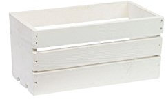 Tintours Holz Blumenkasten L 30 cm Weiss ökologisch Blumentopf Kasten Pflanzkübel Natur