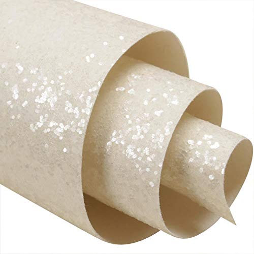 Chunky Glitter Fabric Wallpaper - Heavy Duty GlitterWall Glitterbugs Crystal[Pure White,Sample,2 Inch Square,5056100090941]