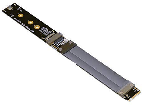 ADT-Link R44SF / R24SF M.2 NVMe SSD Extension Cable Solid State Drive Riser Card Support M2 to PCI Express 3.0 X4 PCIE Full Speed 32G/BPS (R44SF 10CM)
