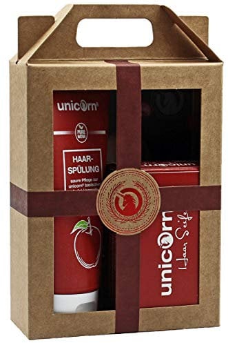 Geschenkset unicorn® Haarseife + Spülung