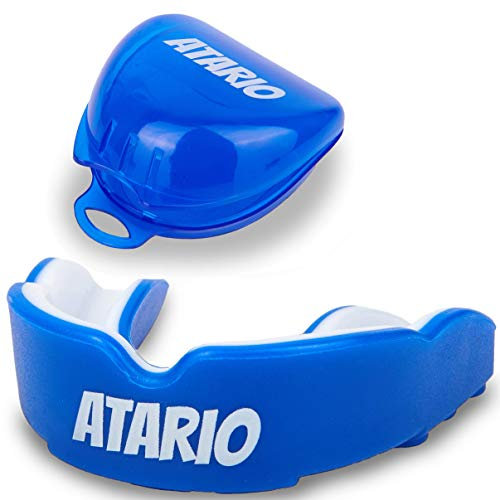 ATARIO® Mundschutz mit perfektem Halt [inkl. Transportbox] – Zahnschutz für Kampfsport [BPA-frei] – Mundschutz für Herren & Damen Kickboxen, Muay Thai, MMA, Football