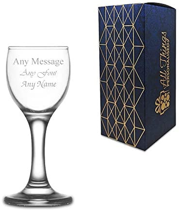 Personalised Engraved 55ml Misket Liqueur Glass, Gift Boxed, Perfect for Any Occasion