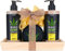 BRUBAKER Cosmetics Hanföl Dusch- und Pflege Set Shea Butter & Ingwer mit Deko Tablett aus Holz