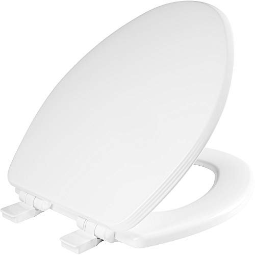 Bemis 7B1600E4 390 Ashland Toilet Seat with Slow Close, Cotton White, Elongated