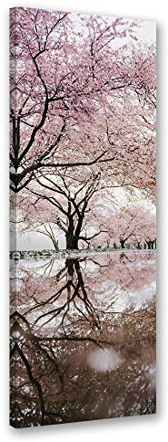 Leinwandbild XXL Landschaft Wandbild Kunst für Schlafzimmer Grau 60x150 cm