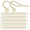 Earring Hooks 925 Silver Plated Ear Wires Fish Hook Earring for DIY Jewelry Customize Making 300 Pcs, 14K Plated Gold