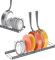 Beowanzk Adjustable Pan Organiser,Pan Lid Holder with 7 Dividers,Saucepan Storage Rack,Pots and Organizer under Cabinet,Kitchen Cupboard Organiser for Plate,Baking Tray,Chopping Board,Pots and Pans