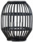 House Nordic Laterne SECA schwarz Bambus 24 cm mit Einsatz