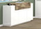 Dmora Sideboard Renzo, Küchenschrank mit 4 Türen, 100% Made in Italy, 140 x 45 x 86 cm, weiß glänzend, weiß, Ahorn