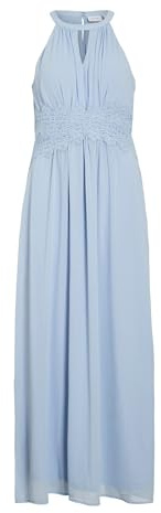 Vila Female Damen Neckholder Maxikleid, ärmelloses Sommerkleid für Urlaub, Party und besondere Anlässe VIMILINA Neckholder