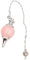 Pendule Divinatoire de Radiesthésie, Pendule Divinatoire en Quartz Naturel, Pendule sephoroton 4cm en pierre de Quartz rose,Pendule Sephoroton en Pierre,Chaine 18cm incluse,Rose