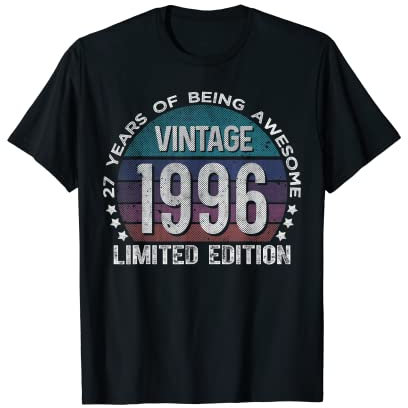 27. Geburtstag, 27. Geburtstag, limitierte Auflage, Vintage 1996 T-Shirt