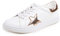 Feversole Mocassini Piatti Casual da Donna, alla Moda, con décolleté, Scarpe da Ginnastica, Taglia 3,5-7, Stella in Oro Rosa., 36 EU