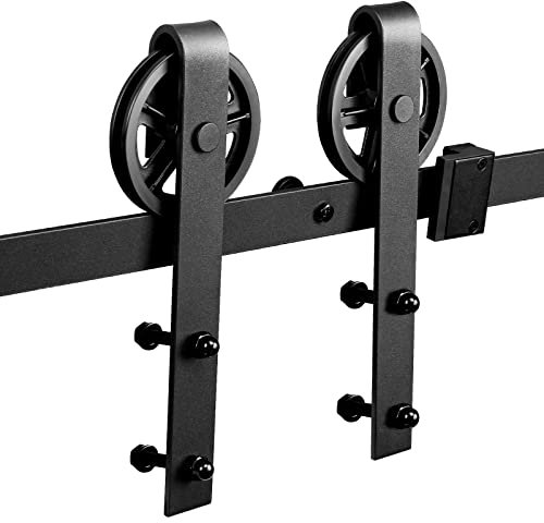 Sonnewelt Schiebetürbeschlag183cm(6FT), Schiebetür Schiene, Schiebetürsystem, Schiebetürbeschläge, Schiebetüren Schiebetürsystem bis 150kg,Big Wheel