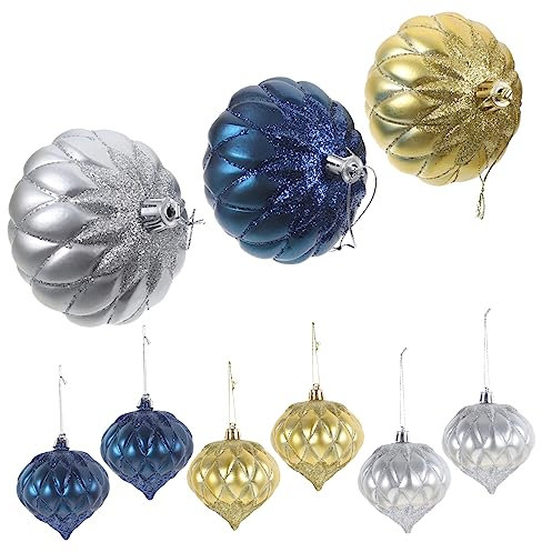 TOPPERFUN 9St Weihnachtsbaum-Anhänger Weihnachtsdekorationen Christbaumschmuck hängendes Dekor Weihnachtsbaum dekor Wohnkultur Zwiebel hängende weihnachtskugeln Christbaumkugeln Ornament