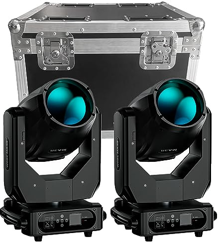 WZYBUTA Lyre LED 280W 10R Beam Jeux de Lumière soirée DMX512 Éclairage de scène 17 Gobos 15 Couleur Luminaires à tête rotative Pour Club Bars Party Théâtre Mariage Projecteur